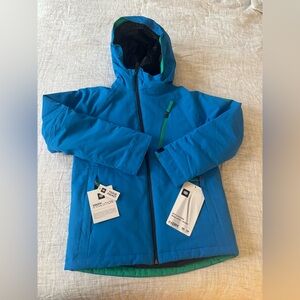 Kids’ 686 Hydra Insulated Ski/Snowboard Jacket size medium, blue “slush” NWT